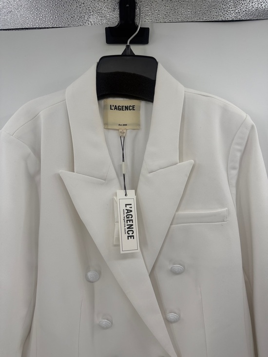 L'AGENCE Kenzie Double Breasted Blazer - White - 12 - New with tags - Picture 3 of 12